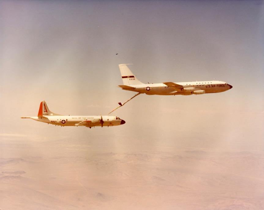 P-3 Orion Aerial Refueling Testing KC-135 boom receptacle Edwards AFB Flight Test (2)